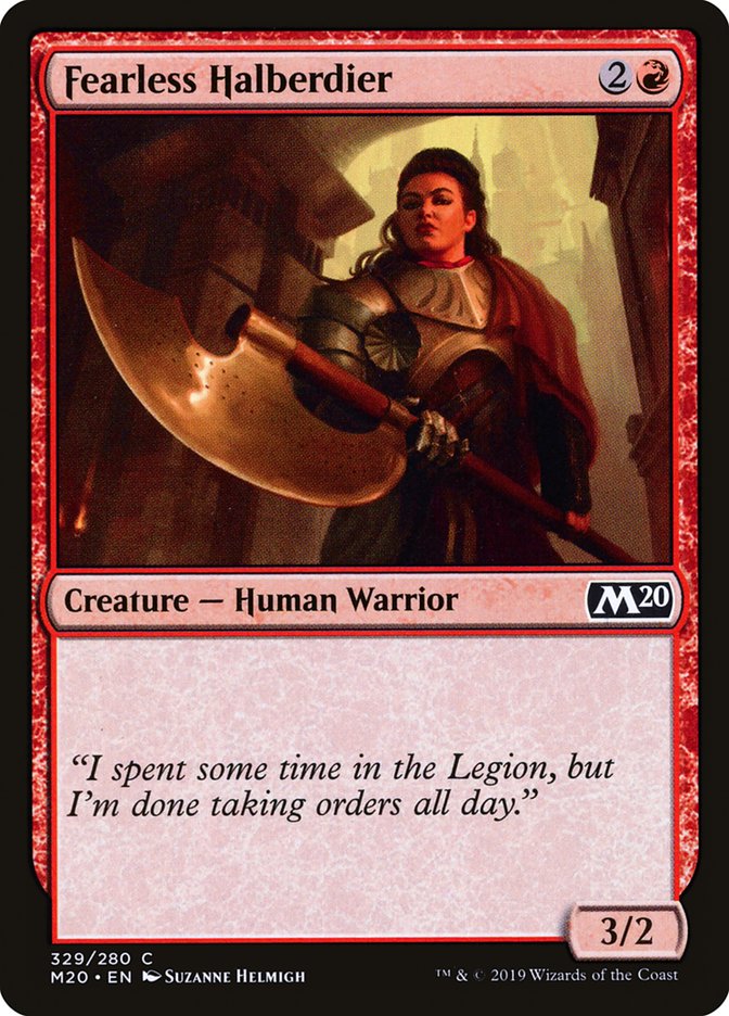 Fearless Halberdier [Core Set 2020] | Deep Dive Games St. Marys