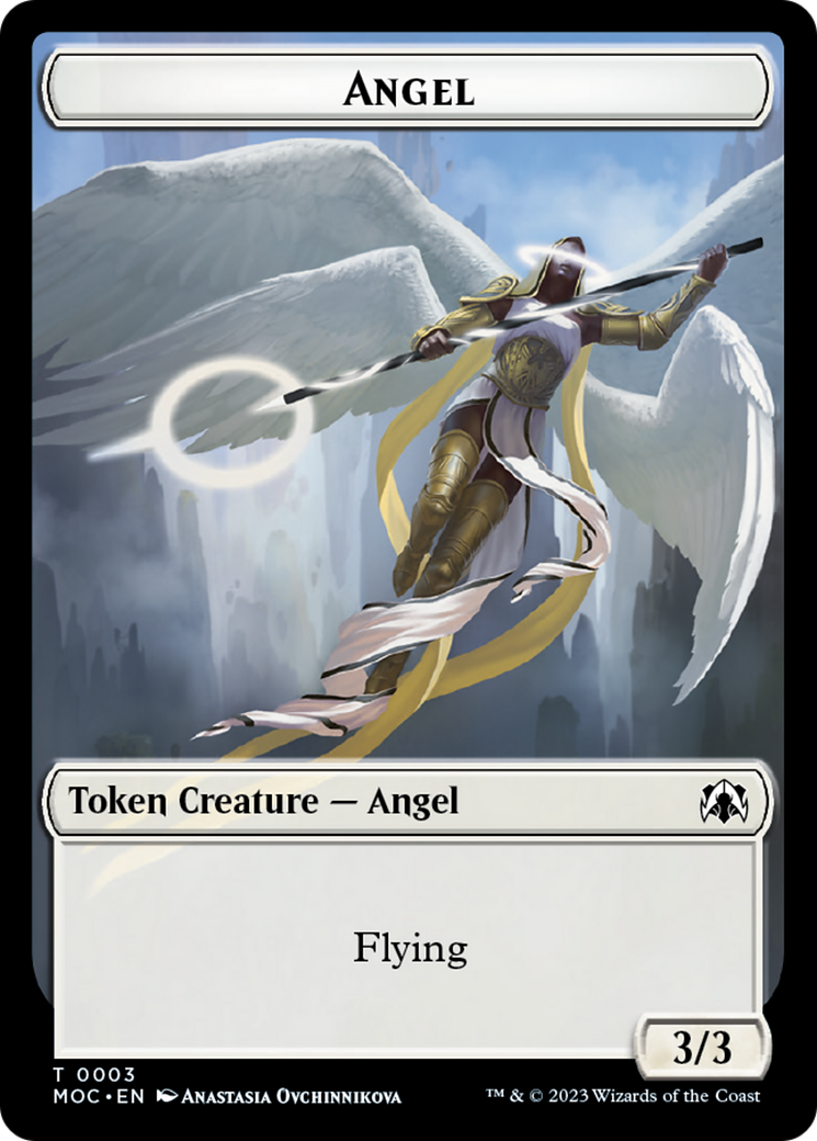 Angel (3) // Demon Double-Sided Token [March of the Machine Commander Tokens] | Deep Dive Games St. Marys