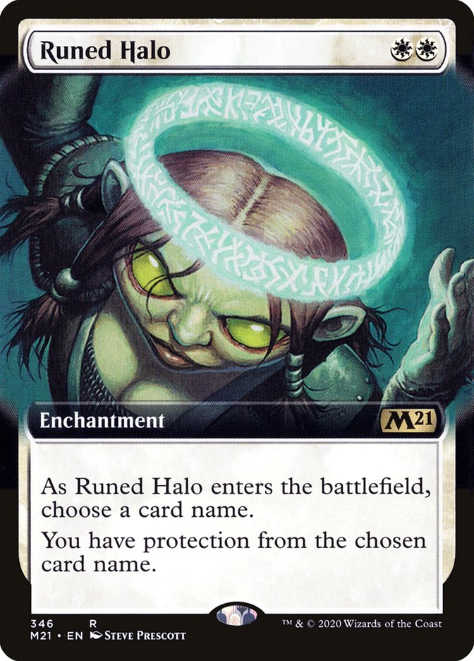 Runed Halo (Extended Art) [Core Set 2021] | Deep Dive Games St. Marys