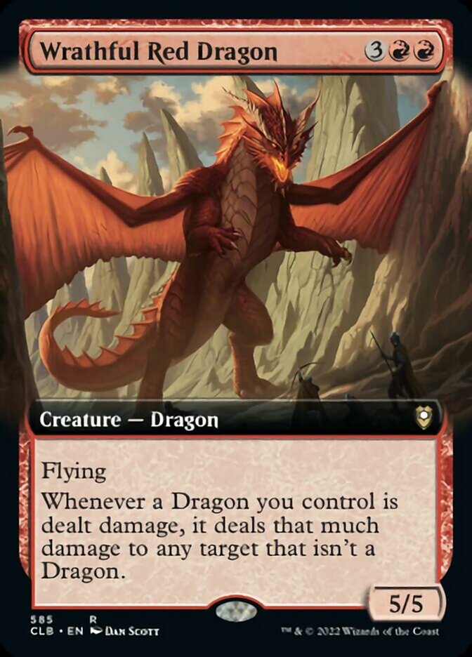 Wrathful Red Dragon (Extended Art) [Commander Legends: Battle for Baldur's Gate] | Deep Dive Games St. Marys