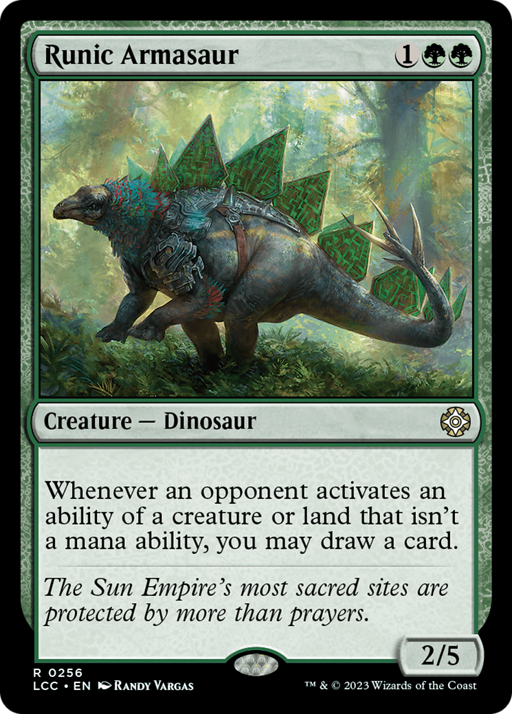 Runic Armasaur [The Lost Caverns of Ixalan Commander] | Deep Dive Games St. Marys