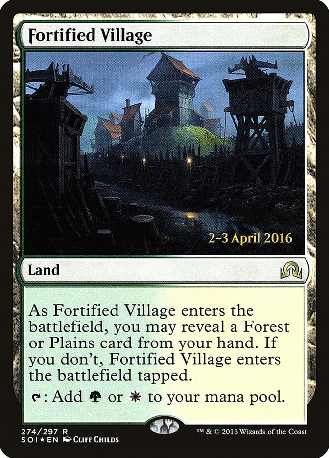Fortified Village [Shadows over Innistrad Prerelease Promos] | Deep Dive Games St. Marys