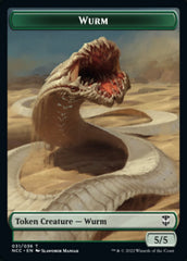 Elf Warrior // Wurm Double-Sided Token [Streets of New Capenna Commander Tokens] | Deep Dive Games St. Marys