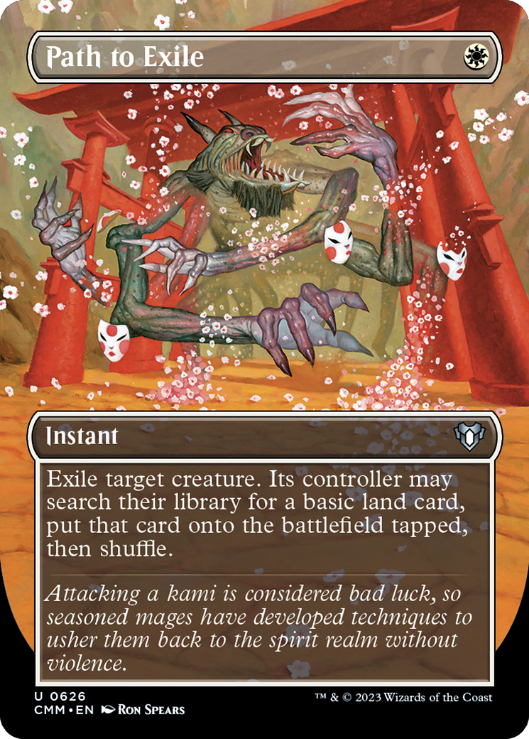 Path to Exile (Borderless Alternate Art) [Commander Masters] | Deep Dive Games St. Marys