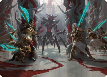 Goldwardens' Gambit Art Card [Phyrexia: All Will Be One Art Series] | Deep Dive Games St. Marys