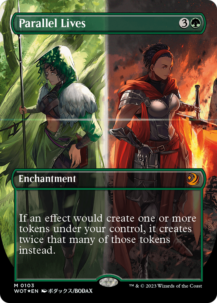 Parallel Lives (Anime Borderless) (Confetti Foil) [Wilds of Eldraine: Enchanting Tales] | Deep Dive Games St. Marys