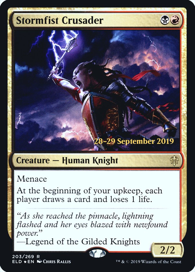 Stormfist Crusader [Throne of Eldraine Prerelease Promos] | Deep Dive Games St. Marys