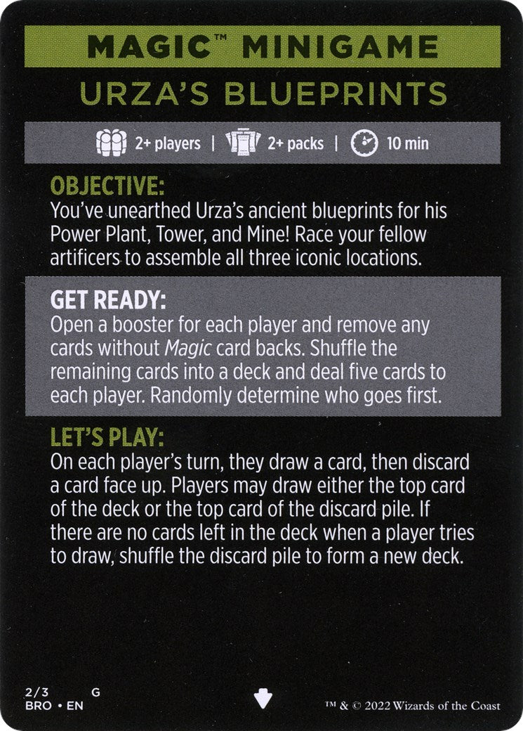 Urza's Blueprints (Magic Minigame) [The Brothers' War Minigame] | Deep Dive Games St. Marys