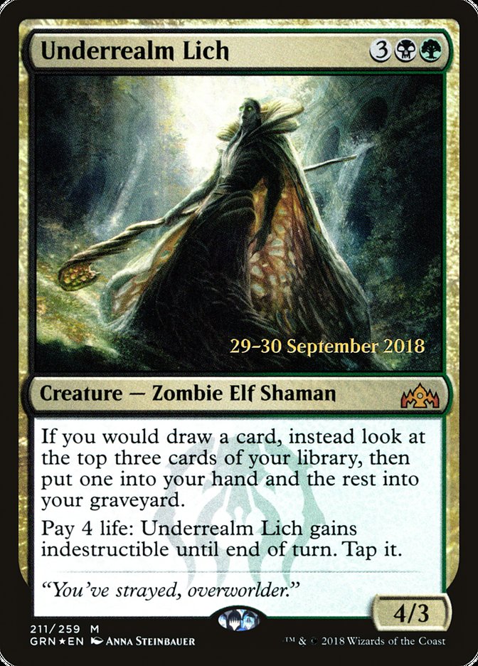 Underrealm Lich [Guilds of Ravnica Prerelease Promos] | Deep Dive Games St. Marys