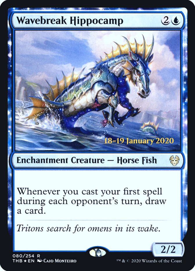 Wavebreak Hippocamp [Theros Beyond Death Prerelease Promos] | Deep Dive Games St. Marys