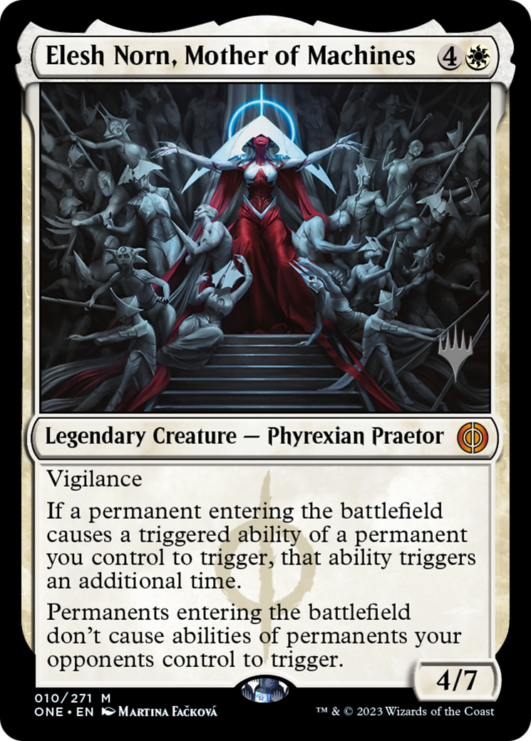 Elesh Norn, Mother of Machines (Promo Pack) [Phyrexia: All Will Be One Promos] | Deep Dive Games St. Marys