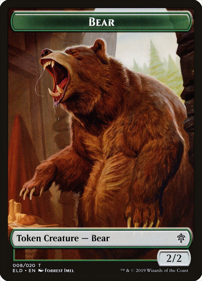 Bear Token [Throne of Eldraine Tokens] | Deep Dive Games St. Marys