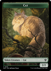 Drake // Cat Double-Sided Token [Murders at Karlov Manor Commander Tokens] | Deep Dive Games St. Marys