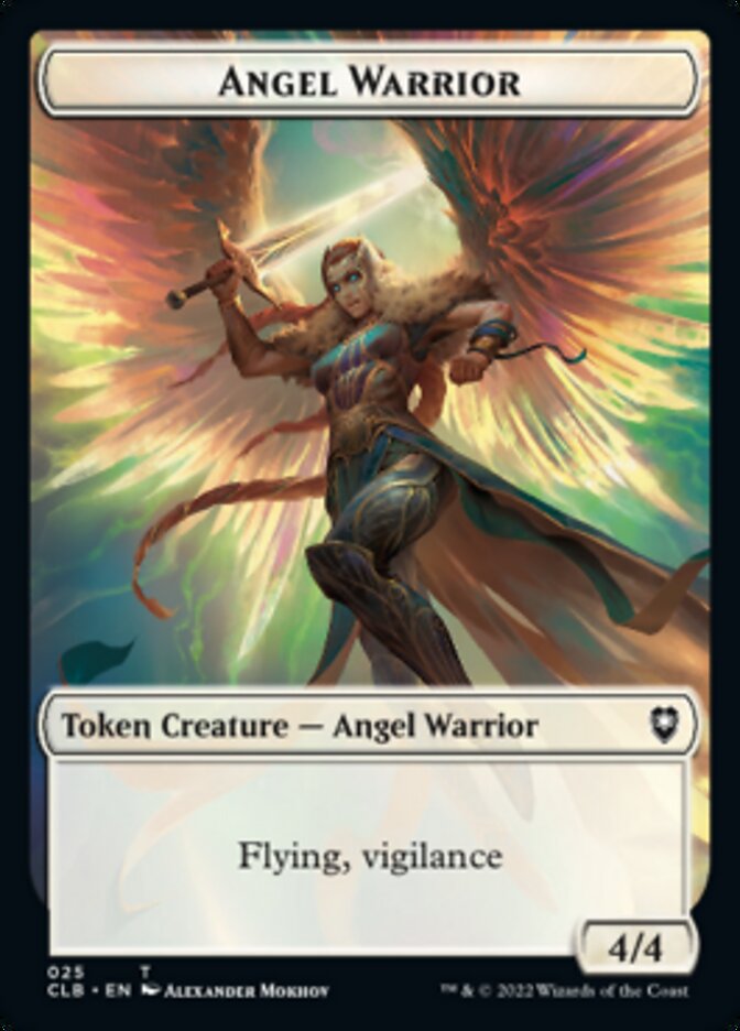 Kor Warrior // Angel Warrior Double-Sided Token [Commander Legends: Battle for Baldur's Gate Tokens] | Deep Dive Games St. Marys