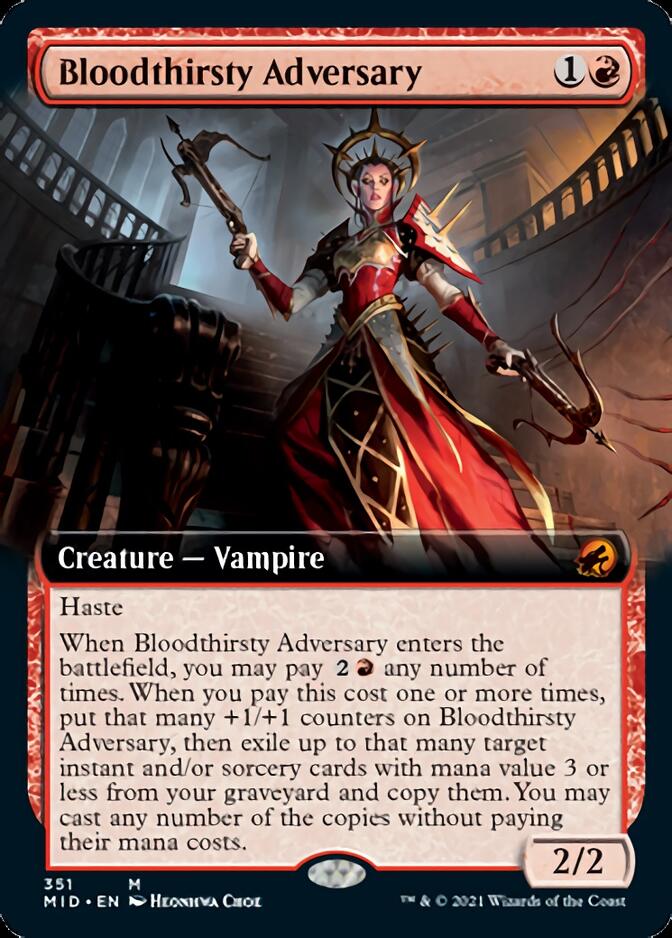 Bloodthirsty Adversary (Extended Art) [Innistrad: Midnight Hunt] | Deep Dive Games St. Marys