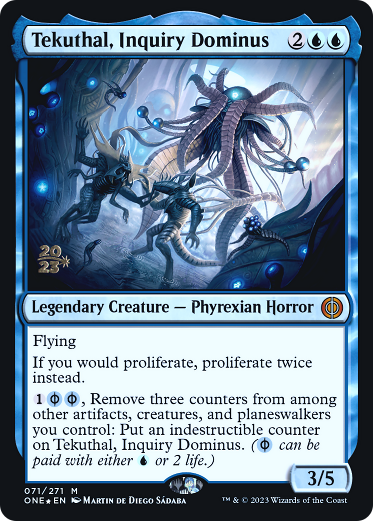 Tekuthal, Inquiry Dominus [Phyrexia: All Will Be One Prerelease Promos] | Deep Dive Games St. Marys