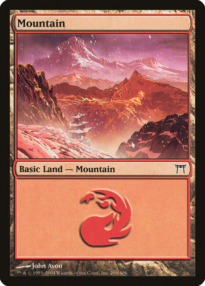 Mountain (299) [Champions of Kamigawa] | Deep Dive Games St. Marys