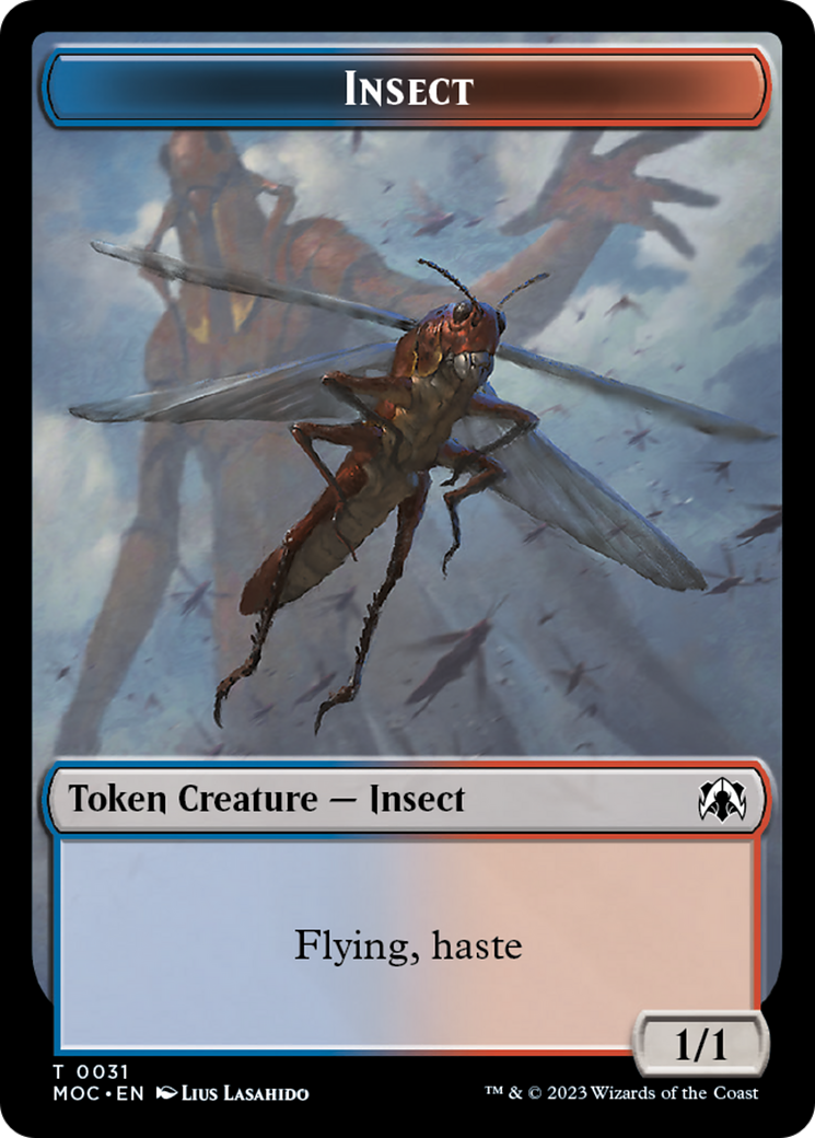 Soldier // Insect Double-Sided Token [March of the Machine Commander Tokens] | Deep Dive Games St. Marys