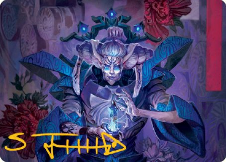 Tameshi, Reality Architect 1 Art Card (Gold-Stamped Signature) [Kamigawa: Neon Dynasty Art Series] | Deep Dive Games St. Marys