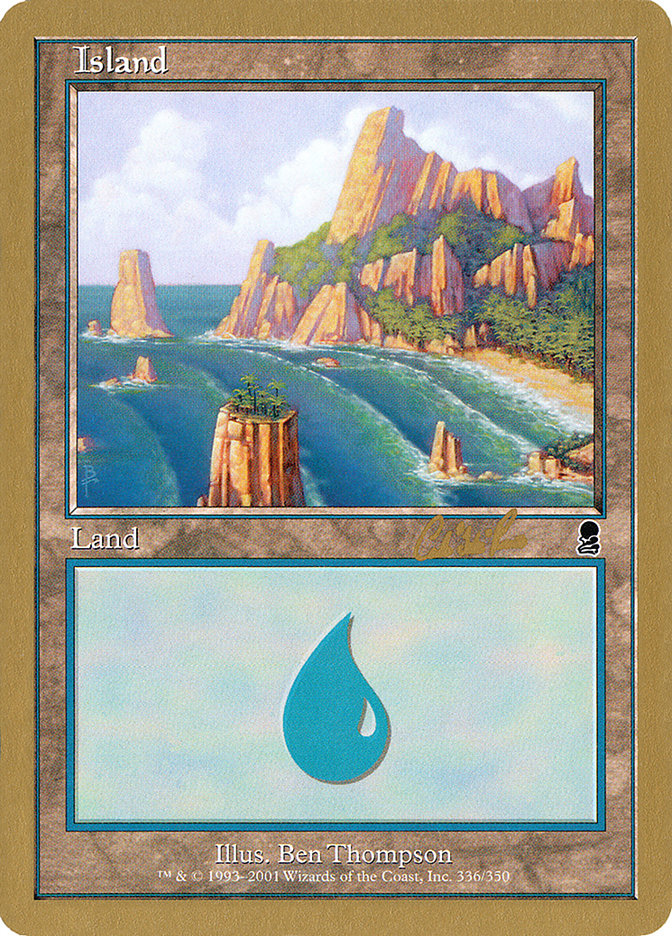 Island (cr336) (Carlos Romao) [World Championship Decks 2002] | Deep Dive Games St. Marys
