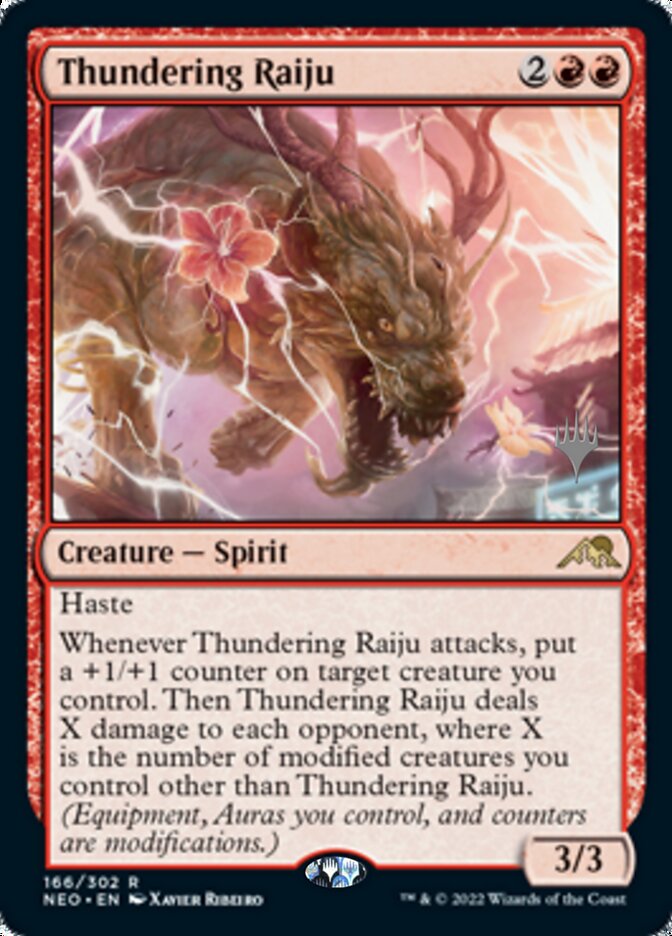 Thundering Raiju (Promo Pack) [Kamigawa: Neon Dynasty Promos] | Deep Dive Games St. Marys