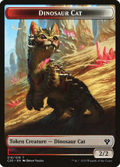 Bird // Dinosaur Cat Double-Sided Token [Commander 2020 Tokens] | Deep Dive Games St. Marys