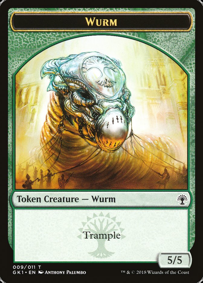 Wurm // Saproling Double-Sided Token [Guilds of Ravnica Guild Kit Tokens] | Deep Dive Games St. Marys