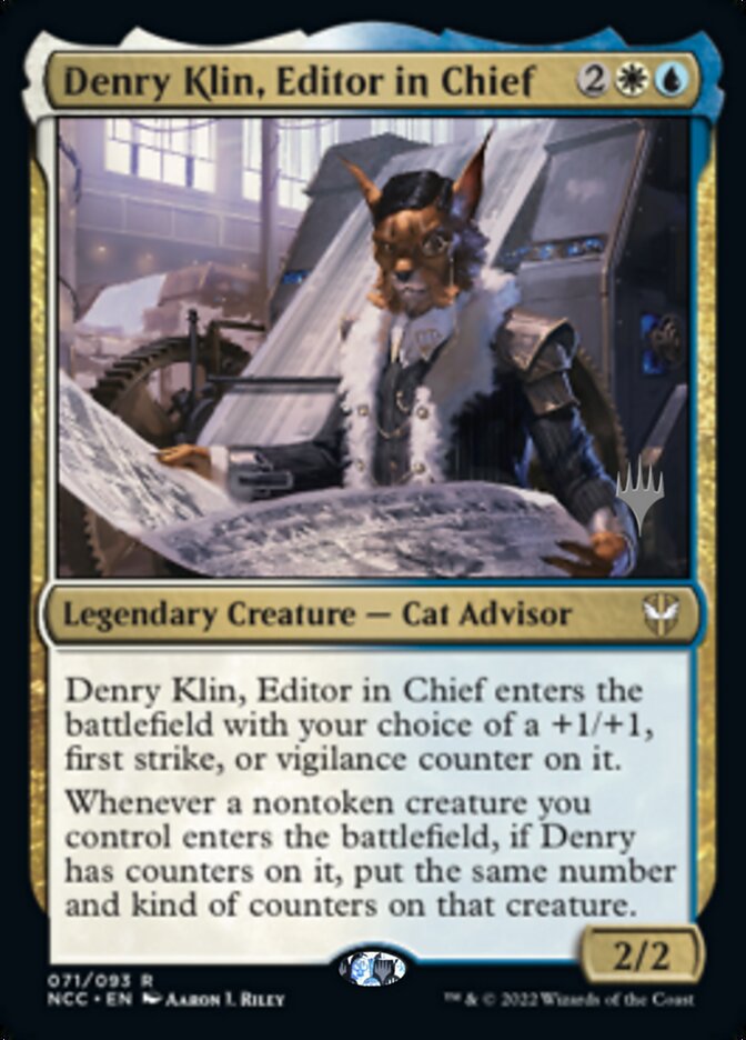 Denry Klin, Editor in Chief (Promo Pack) [Streets of New Capenna Commander Promos] | Deep Dive Games St. Marys