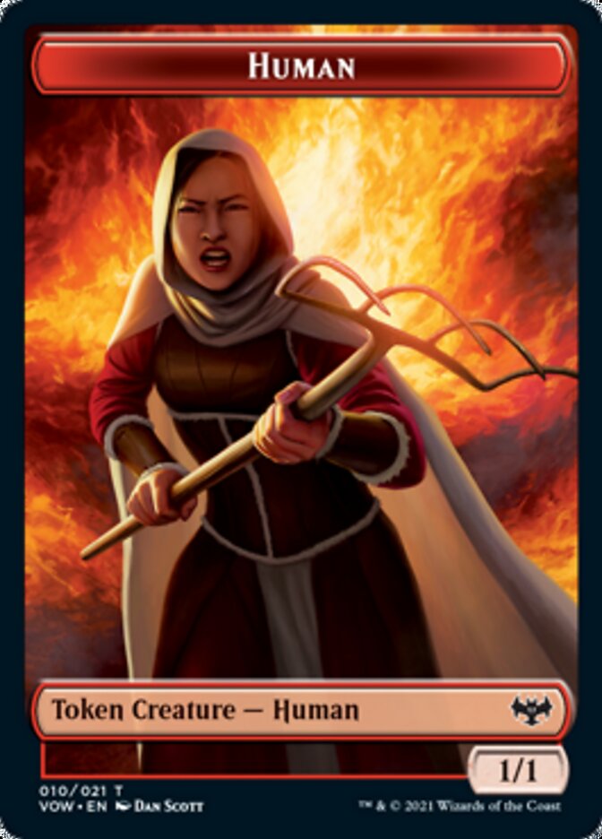 Human (001) // Human (010) Double-Sided Token [Innistrad: Crimson Vow Tokens] | Deep Dive Games St. Marys