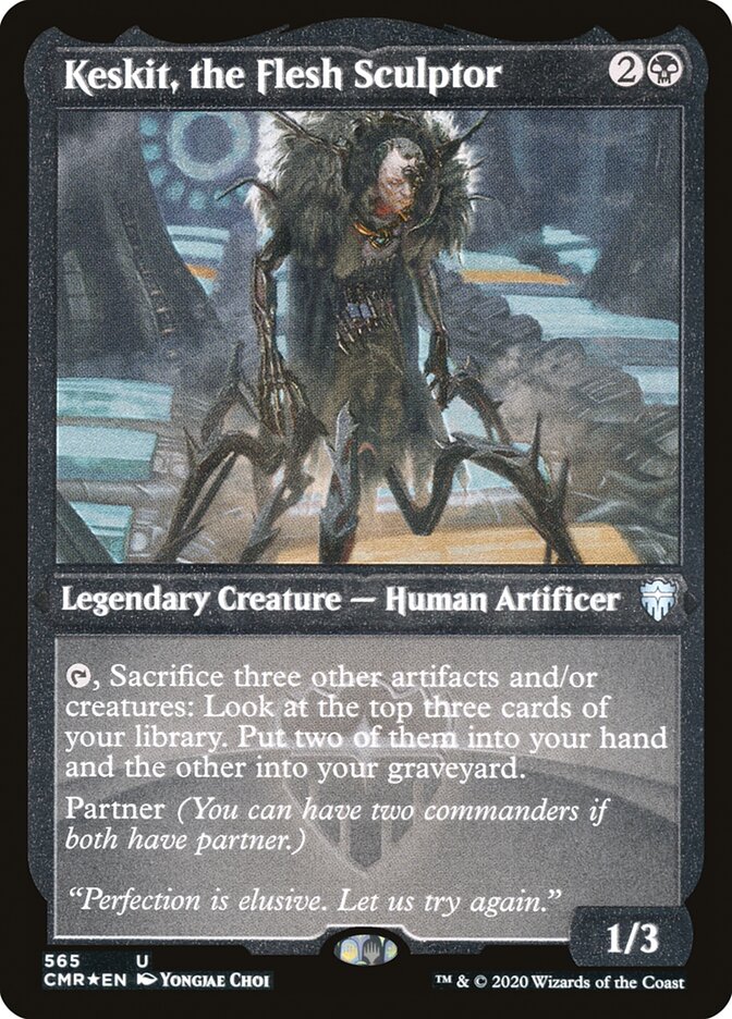 Keskit, the Flesh Sculptor (Etched) [Commander Legends] | Deep Dive Games St. Marys