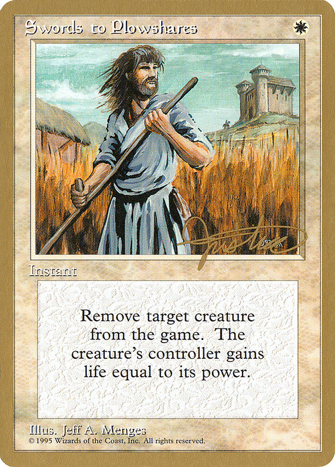 Swords to Plowshares (Mark Justice) [Pro Tour Collector Set] | Deep Dive Games St. Marys