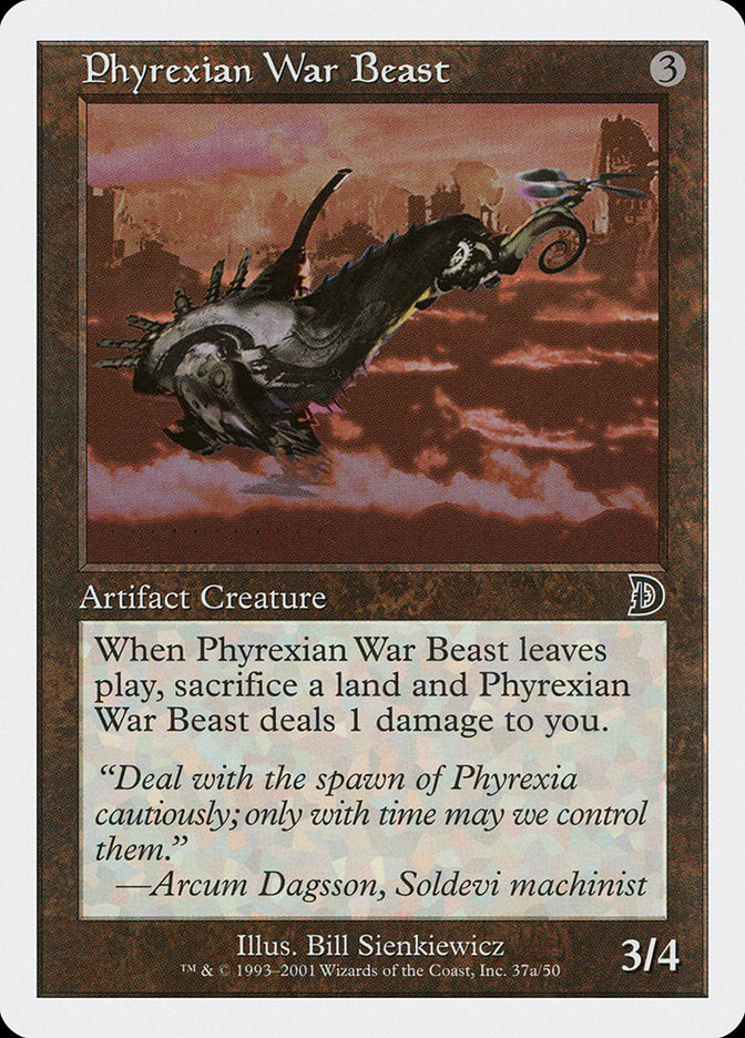 Phyrexian War Beast (Signature on Left) [Deckmasters] | Deep Dive Games St. Marys