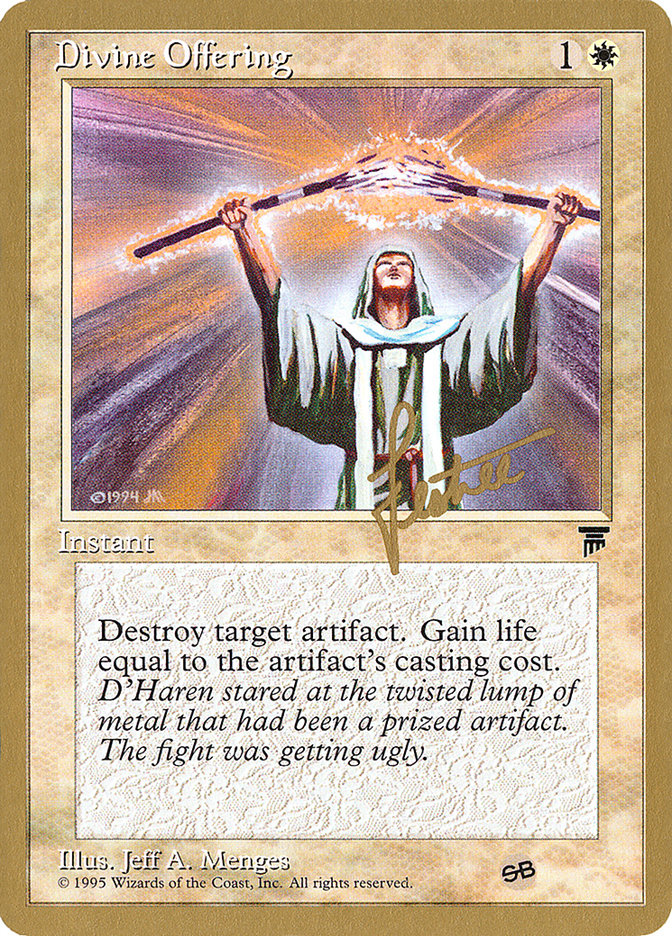 Divine Offering (Bertrand Lestree) (SB) [Pro Tour Collector Set] | Deep Dive Games St. Marys