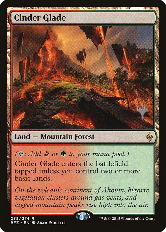 Cinder Glade [Battle for Zendikar Promos] | Deep Dive Games St. Marys