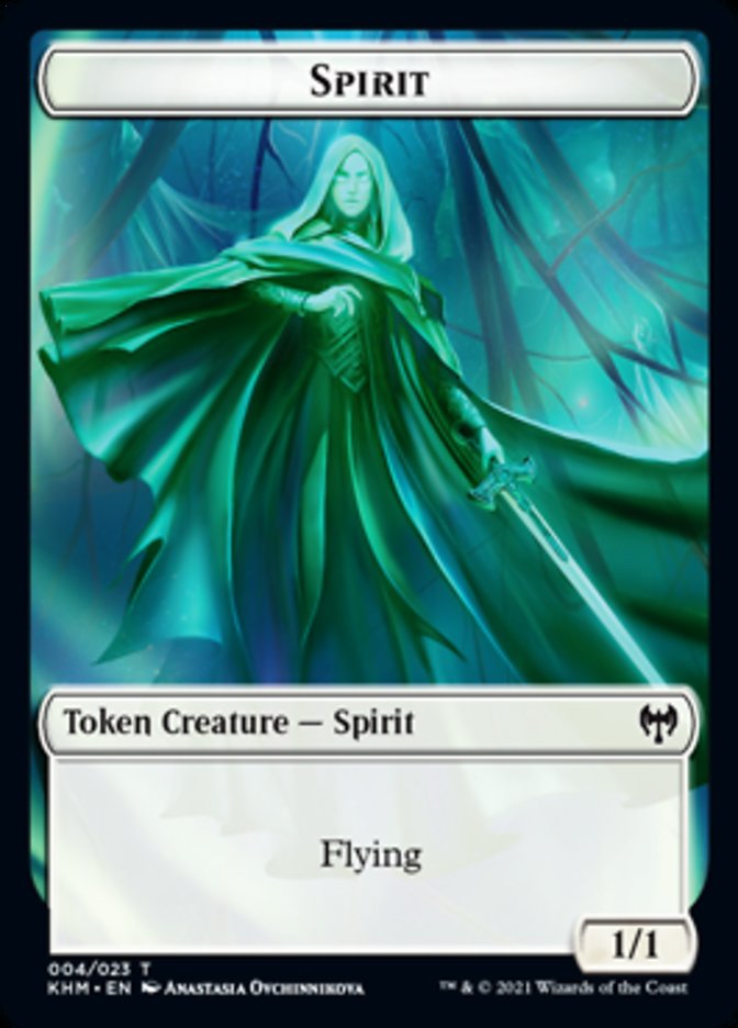 Spirit Token [Kaldheim Tokens] | Deep Dive Games St. Marys