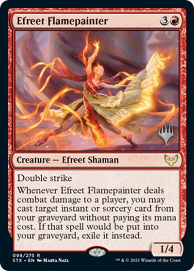 Efreet Flamepainter (Promo Pack) [Strixhaven: School of Mages Promos] | Deep Dive Games St. Marys