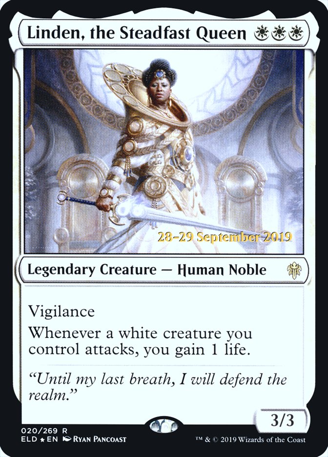 Linden, the Steadfast Queen [Throne of Eldraine Prerelease Promos] | Deep Dive Games St. Marys