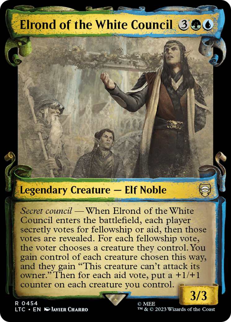 Elrond of the White Council [The Lord of the Rings: Tales of Middle-Earth Commander Showcase Scrolls] | Deep Dive Games St. Marys