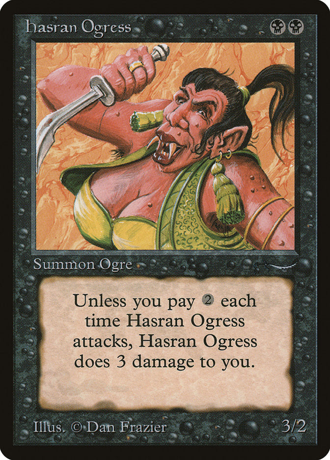 Hasran Ogress (Dark Mana Cost) [Arabian Nights] | Deep Dive Games St. Marys