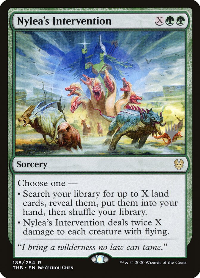 Nylea's Intervention (Promo Pack) [Theros Beyond Death Promos] | Deep Dive Games St. Marys