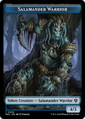 Salamander Warrior // Zombie Double-Sided Token [Murders at Karlov Manor Commander Tokens] | Deep Dive Games St. Marys