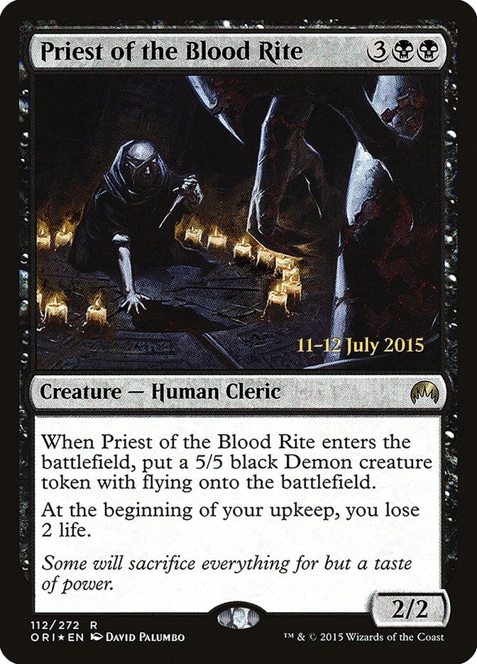 Priest of the Blood Rite [Magic Origins Prerelease Promos] | Deep Dive Games St. Marys