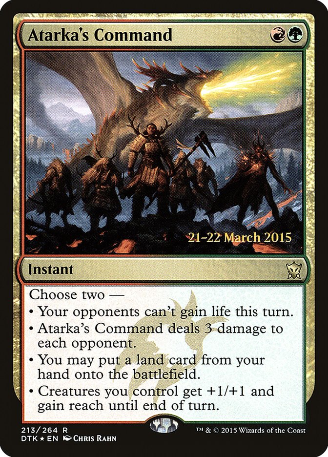 Atarka's Command [Dragons of Tarkir Prerelease Promos] | Deep Dive Games St. Marys