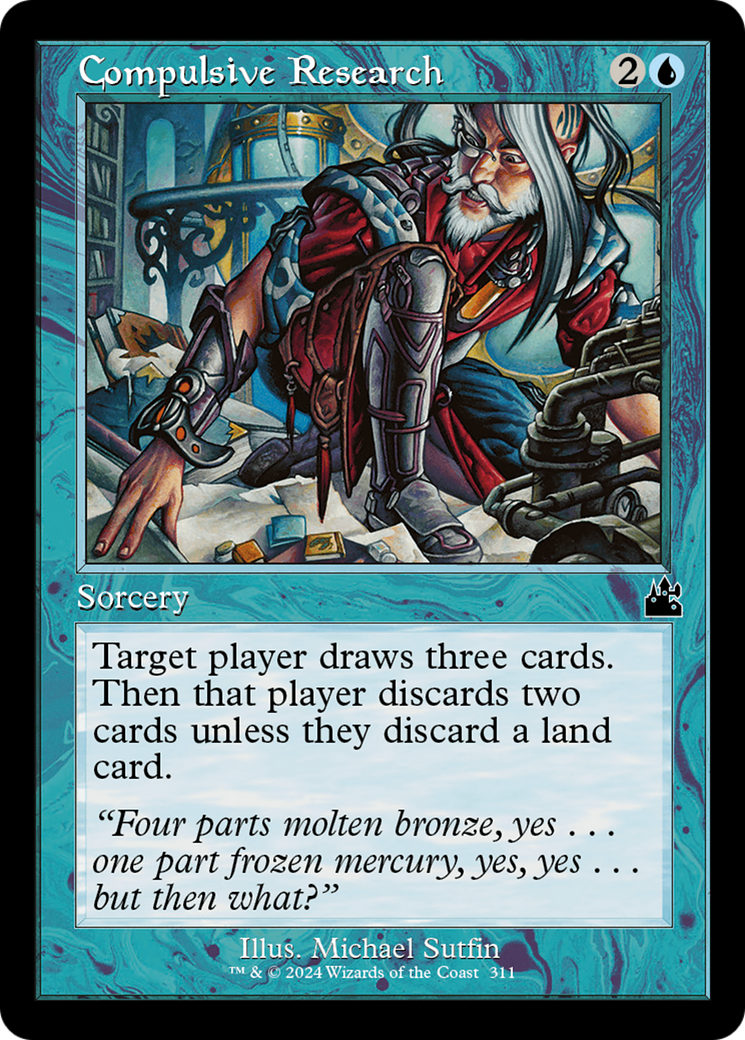 Compulsive Research (Retro Frame) [Ravnica Remastered] | Deep Dive Games St. Marys