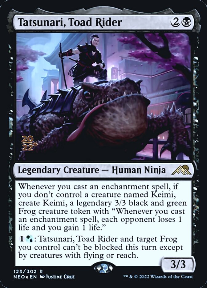 Tatsunari, Toad Rider [Kamigawa: Neon Dynasty Prerelease Promos] | Deep Dive Games St. Marys