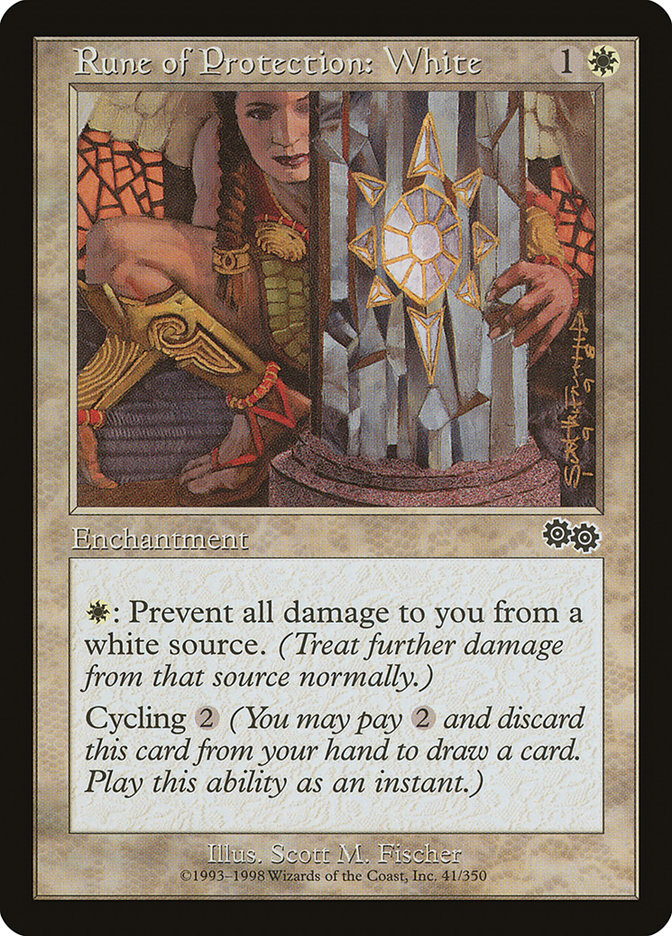 Rune of Protection: White [Urza's Saga] | Deep Dive Games St. Marys