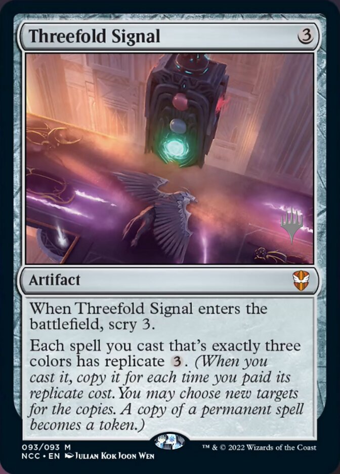 Threefold Signal (Promo Pack) [Streets of New Capenna Commander Promos] | Deep Dive Games St. Marys