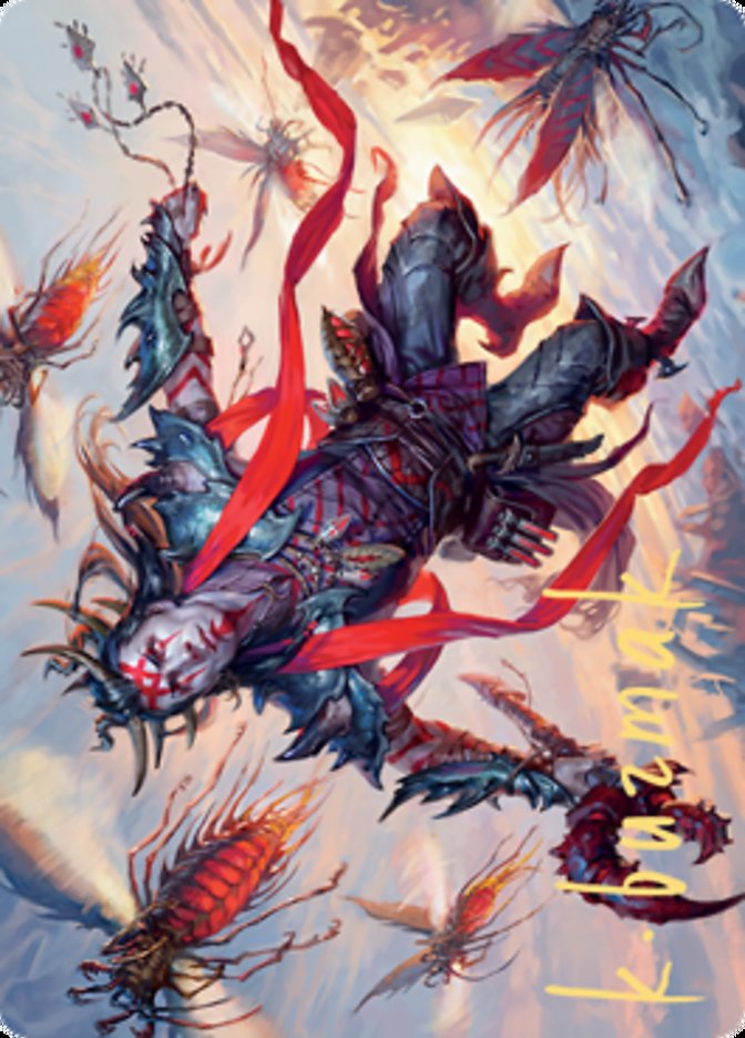 Scion of the Swarm Art Card (Gold-Stamped Signature) [Zendikar Rising Art Series] | Deep Dive Games St. Marys