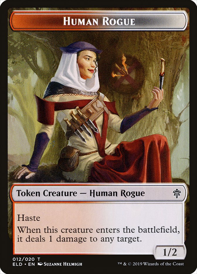 Human Rogue Token [Throne of Eldraine Tokens] | Deep Dive Games St. Marys