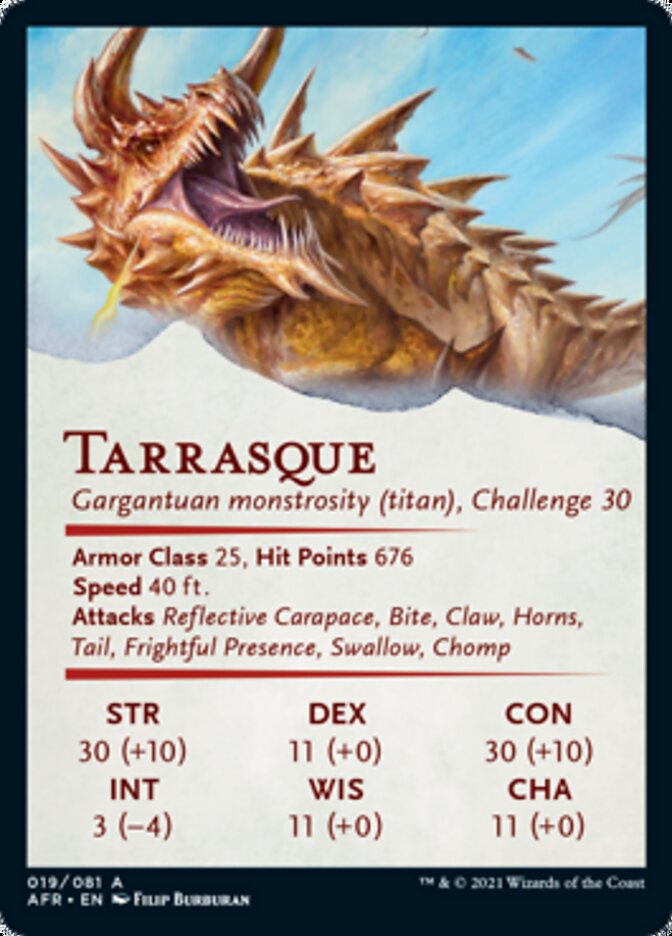 Tarrasque Art Card [Dungeons & Dragons: Adventures in the Forgotten Realms Art Series] | Deep Dive Games St. Marys